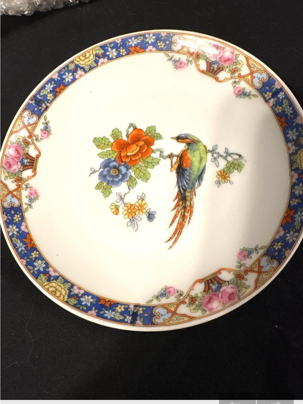 Rosenthal Porcelain Plate - Multicolor Bird and Floral Motif set of 4 app